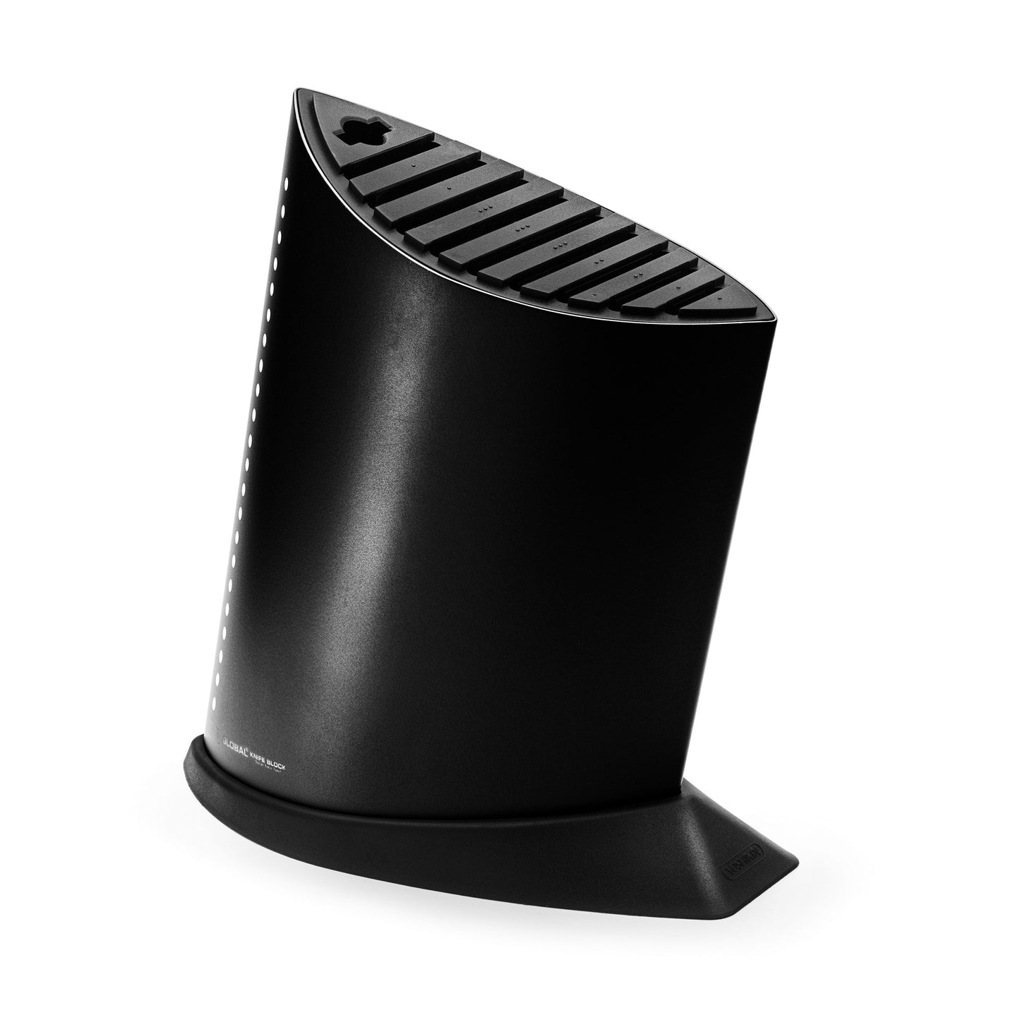 Global Large Black Ship Shape Universal Knife Block - 10 knives