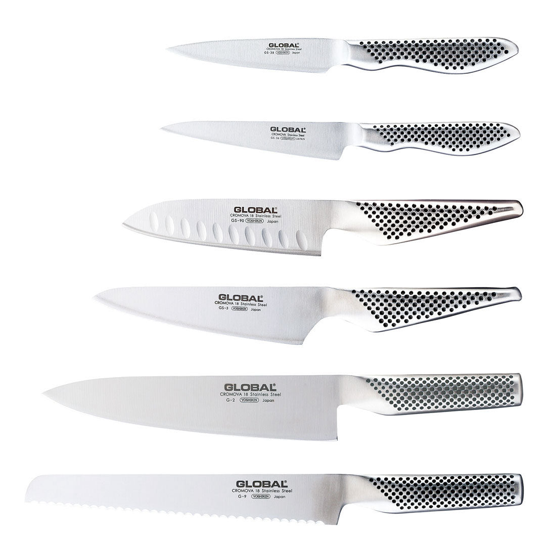 Global 6-Piece Mixed Knife Set
