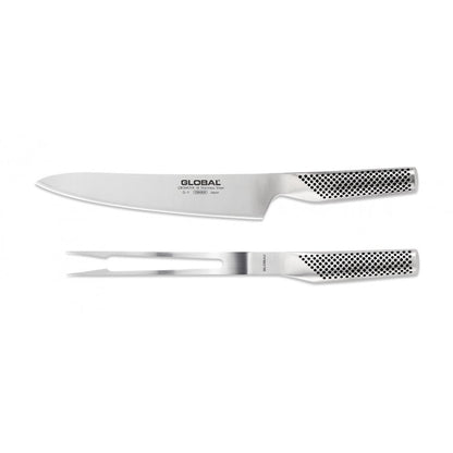 Global 2-Piece Boxed Carving Knife & Fork Set