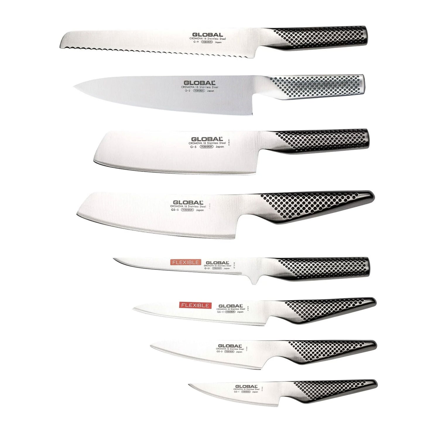 8pc Knife Set (G-2,3,5,9,21,GS-1,5,11)