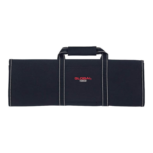 Global G668/15 Knife Roll with Velcro Straps - 15 Pockets