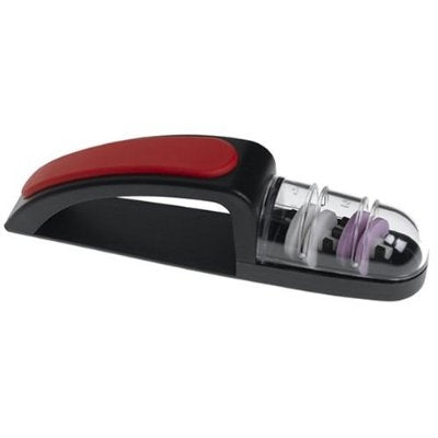 MinoSharp Ceramic Wheel Water Sharpener Plus in Black/Red